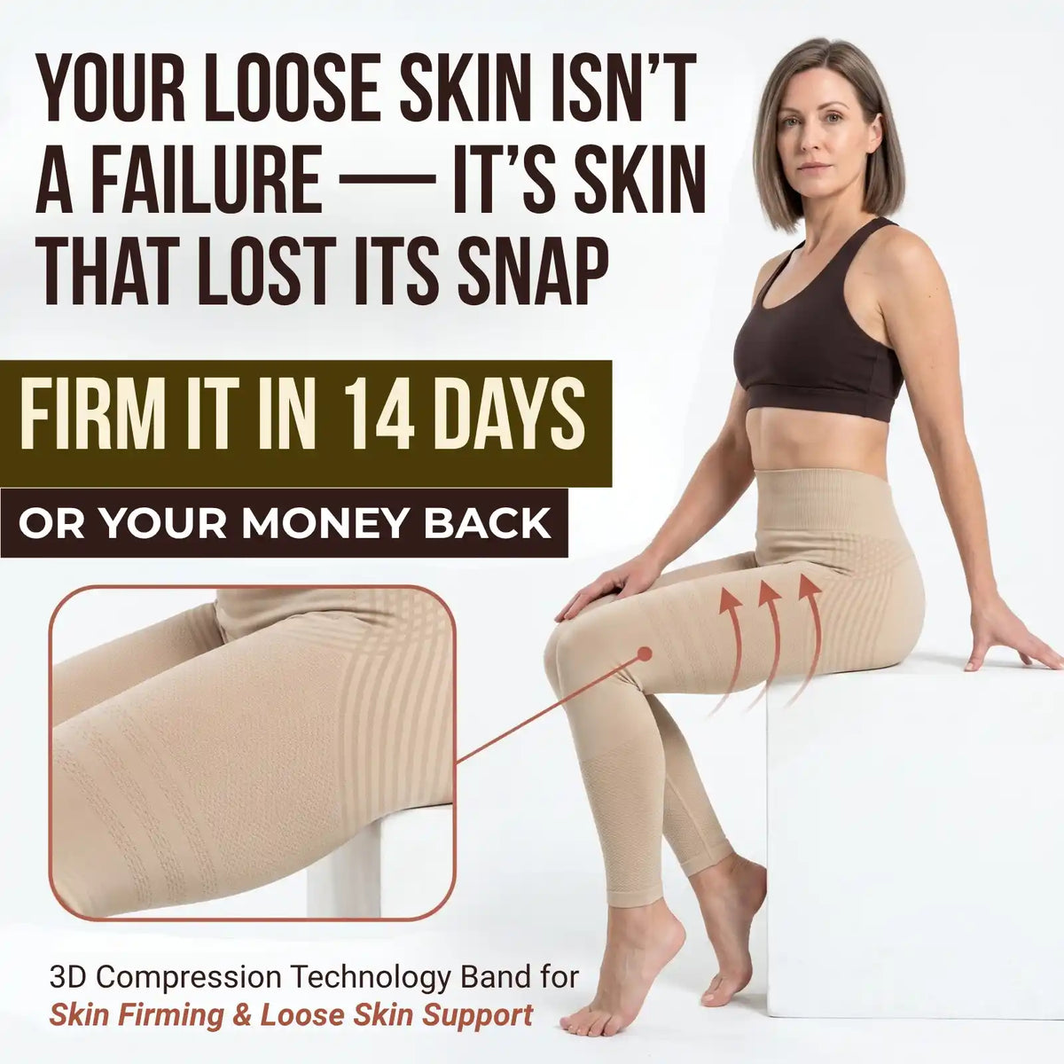 Cellumove USA 3D Legging: Holds Loose Skin Smooth, Lifted and Supported