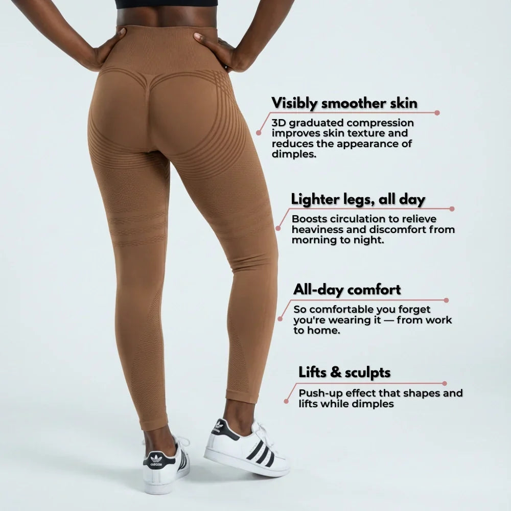 Cellumove USA 3D Leggings - Brown Coffee
