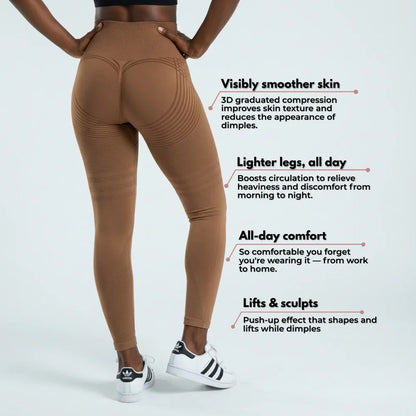 Cellumove USA 3D Leggings - Brown Coffee