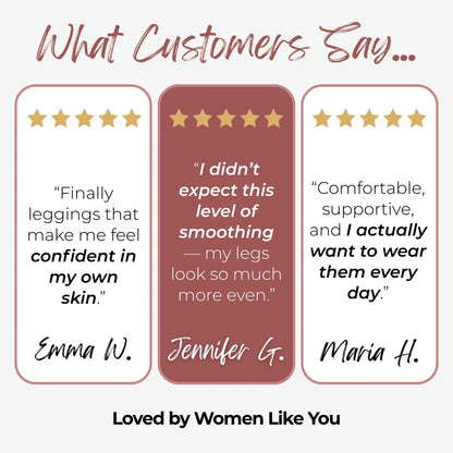 Anti-cellulite leggings designed to show visible smoothing in as little as 14 days
